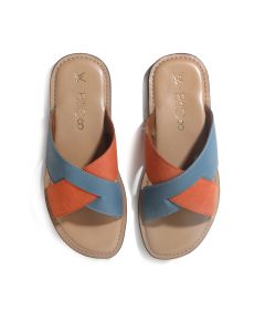 Orange & Blue Slip-On Flats