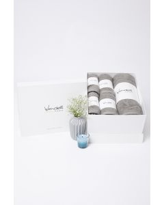 Ultra Soft Grey Towel (Set Of 1 Bath Towel+2 Hand Towels+2 Face Towels)