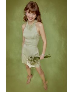 Light Green Double Georgette Dress