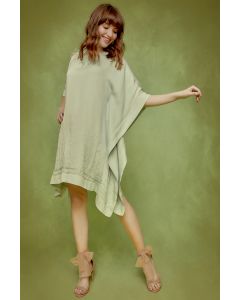 Light Green Double Georgette Embroidered Kaftan