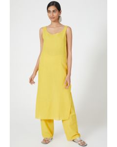 Yellow Cotton Cami Dress
