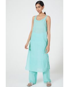 Aqua Blue Cotton Cami Dress