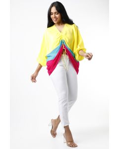Lime Yellow Ruched Top