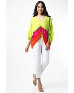 Neon Green Ruched Top