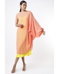 Light Peach Drape Dress
