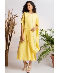 Light Yellow Cowl Dress