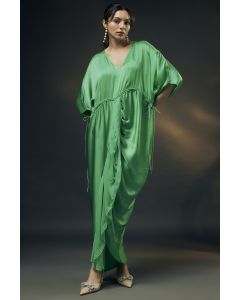 Mint Green Bamberg Satin Ruched Dress