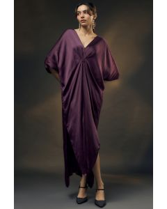 Purple Bamberg Satin Kaftan