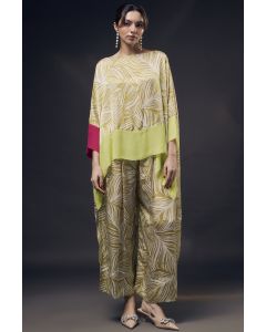 Mustard & Off-White Bamberg Satin Co-Ord Set