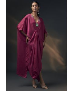 Pink Bamberg Satin Kaftan