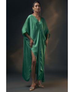 Green Bamberg Satin Kaftan