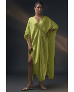 Lime Bamberg Satin Kaftan