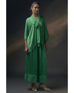 Green Bamberg Satin Co-Ord Set