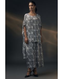 Black & White Bamberg Satin Printed Co-Ord Set