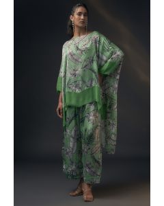 Mint Green Bamberg Satin Printed Co-Ord Set