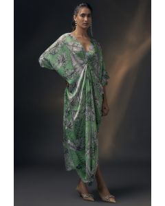 Mint Green Bamberg Satin Printed Dress