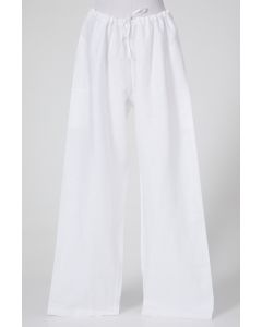 White Gauze Linen Pants
