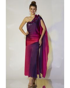 Purple & Fuchsia Ombre Gown Saree
