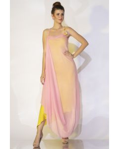 Light Pink Cowl Draped Gown