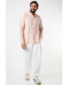 Pink Shirt With Patch Work