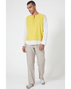Yellow Cotton Tunic Shirt