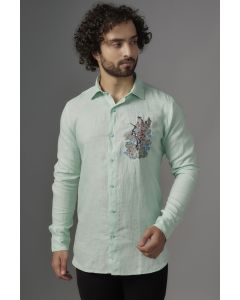 Mint Green Linen Shirt