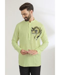 Lettuce Green Linen Shirt