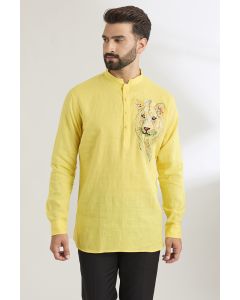 Light Yellow Linen Shirt